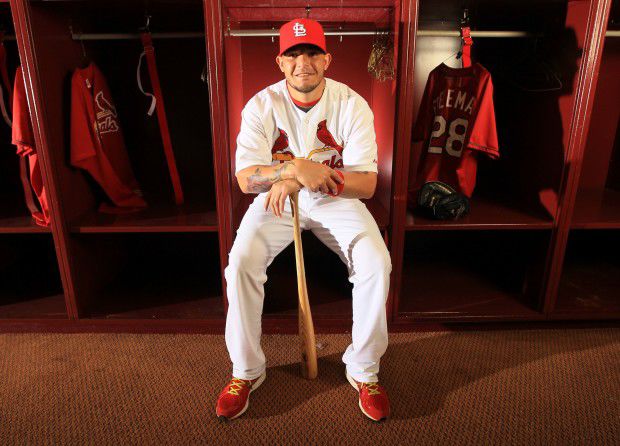 Portrait of Yadier Molina in 2013 spring training